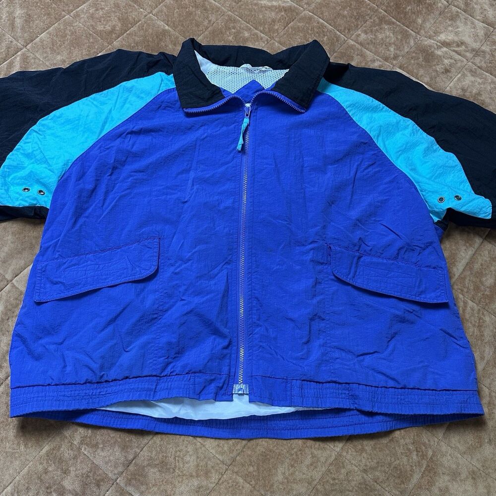 Vintage Windbreaker Jacket Van Heusen 417 Authentic Sportswear Size XL